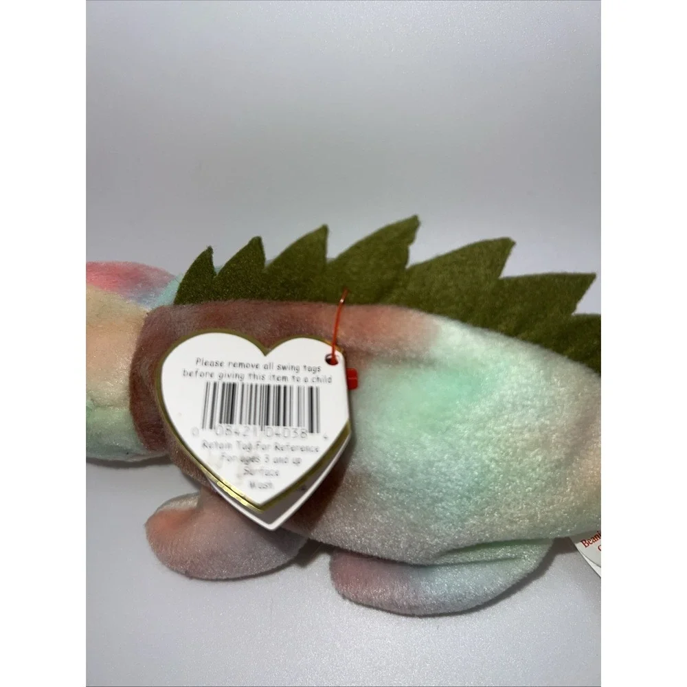 TY Beanie Babies Baby Iggy the Iguana 1997‎ Rainbow Tie Dye